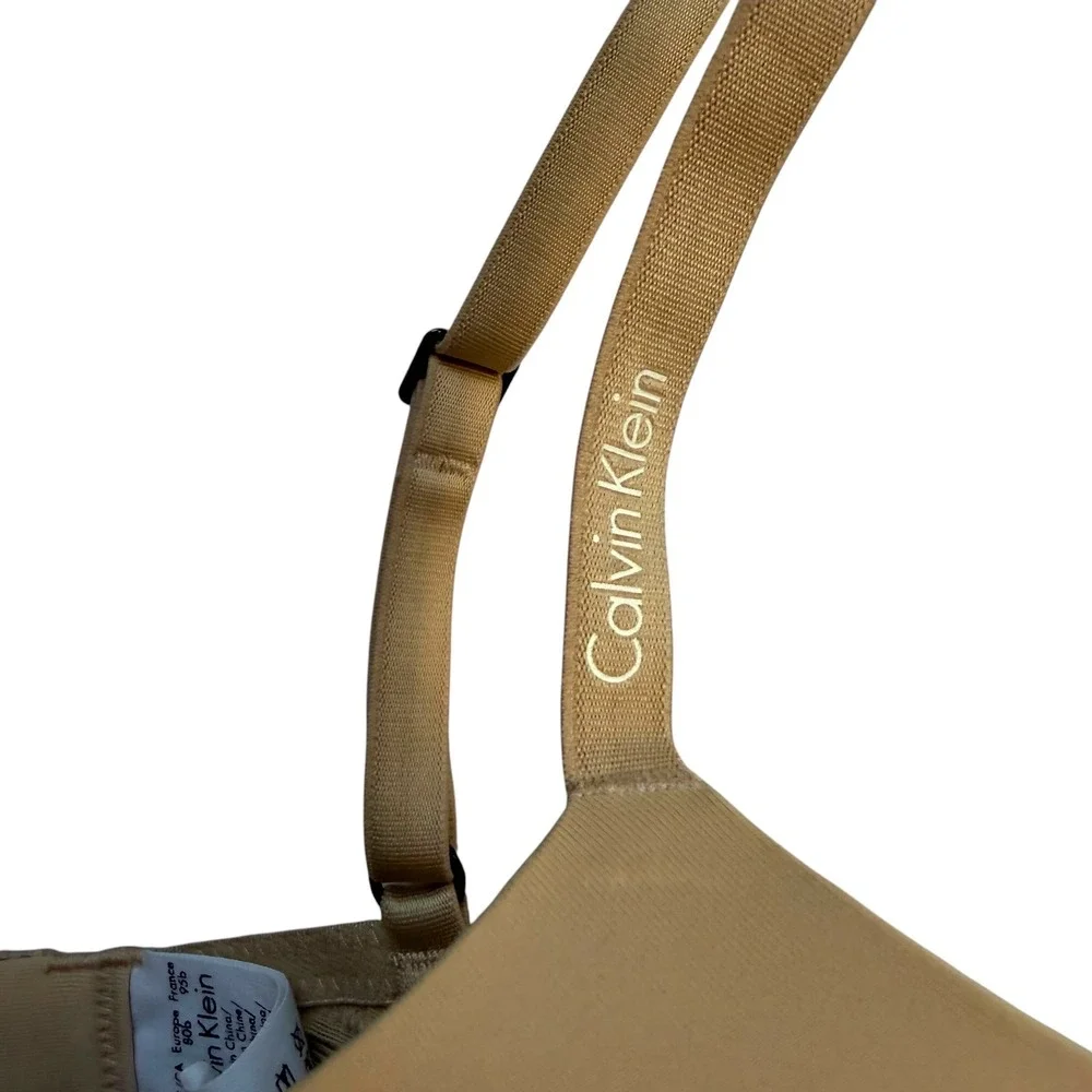 Calvin Klein Seductive Comfort Customized Lift Bra Bare Tan 36B NEW